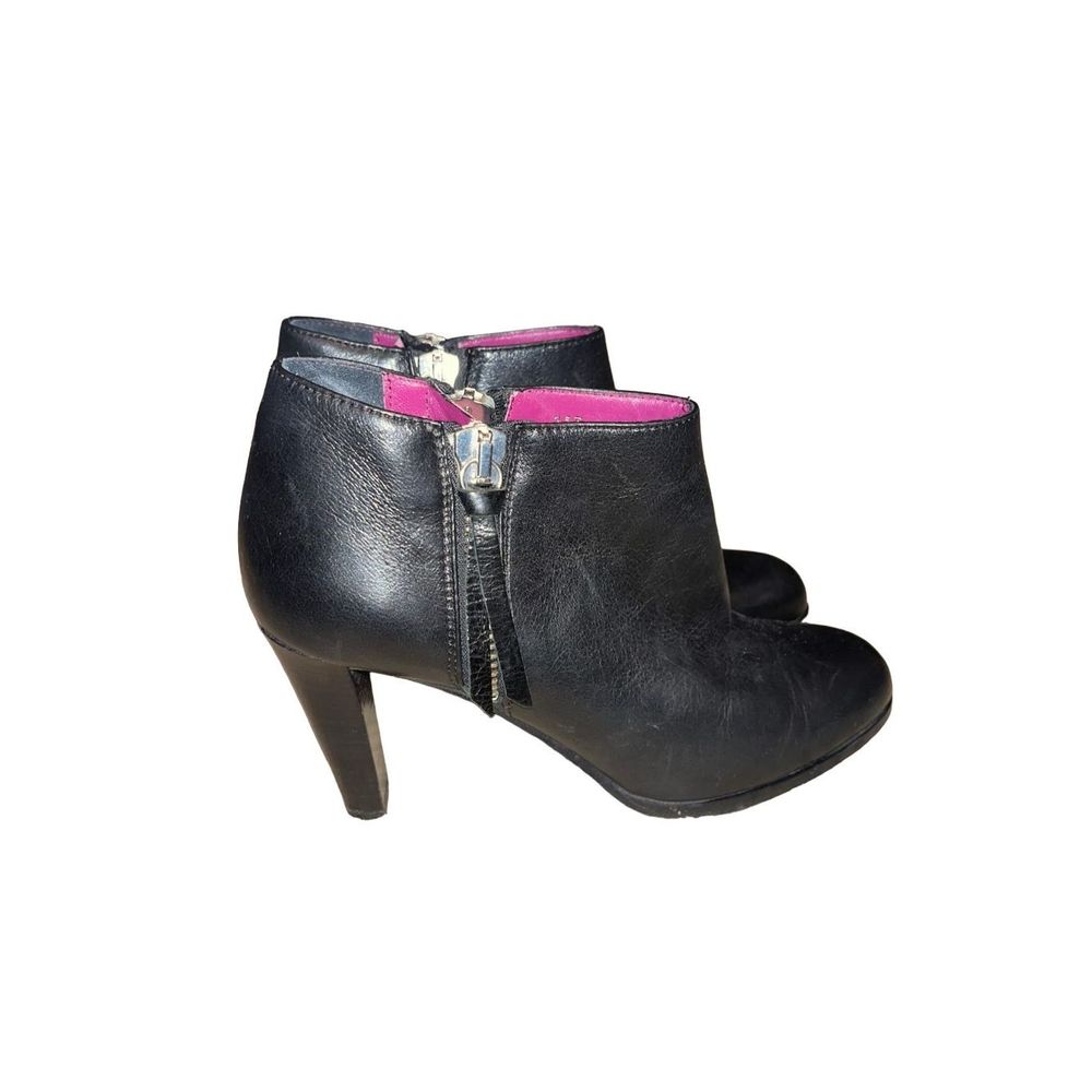 Coach Joice black zipper Bootie heels size 7.5 - Picture 6 of 11